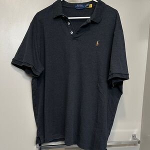 Polo by Ralph Lauren Men's Dark Grey Polo Shirt